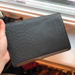 Leather Snake Skin Wallet on a Chain